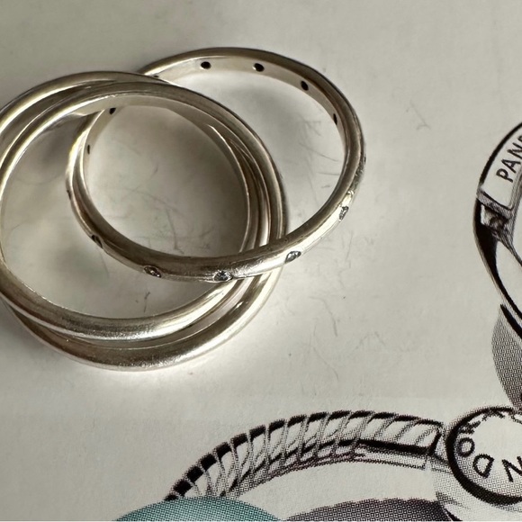 New Pandora Entwined Loop Band Ring 54 - Picture 6 of 7